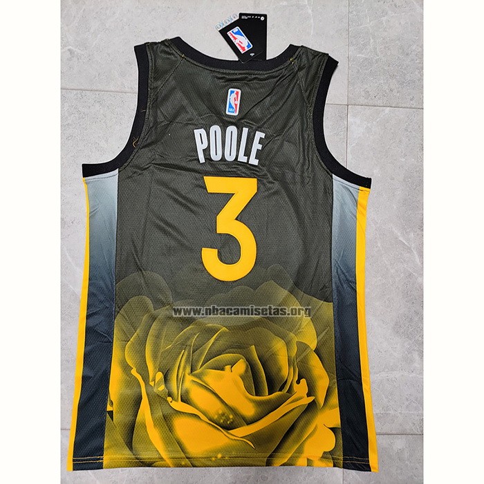 Camiseta Golden State Warriors Jordan Poole NO 3 Ciudad 2022-23 Negro